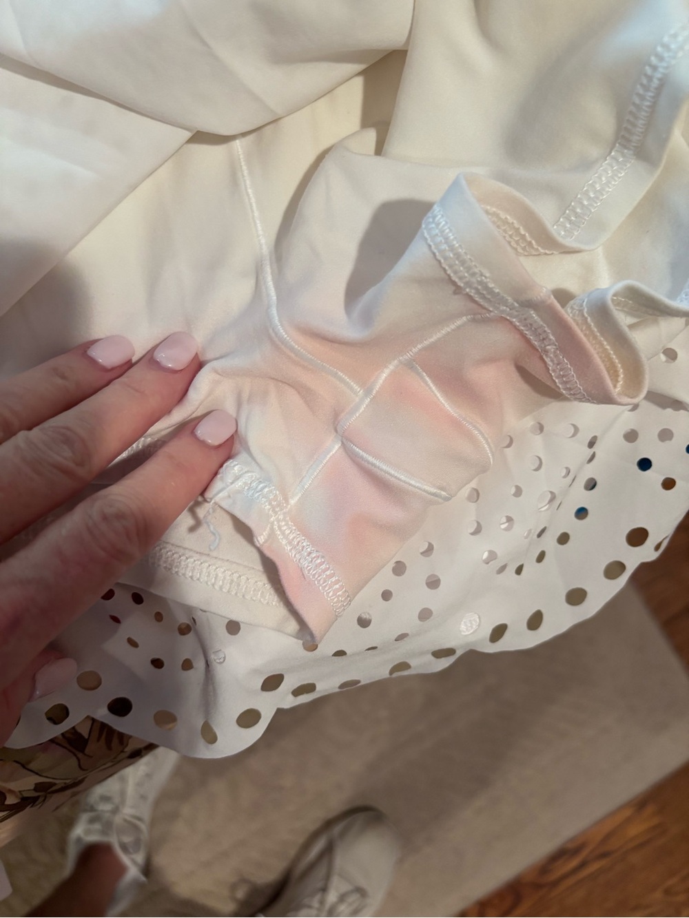 Offline by aerie White Eyelet Tiered Skort Athletic Fabric - Picture 6 of 6